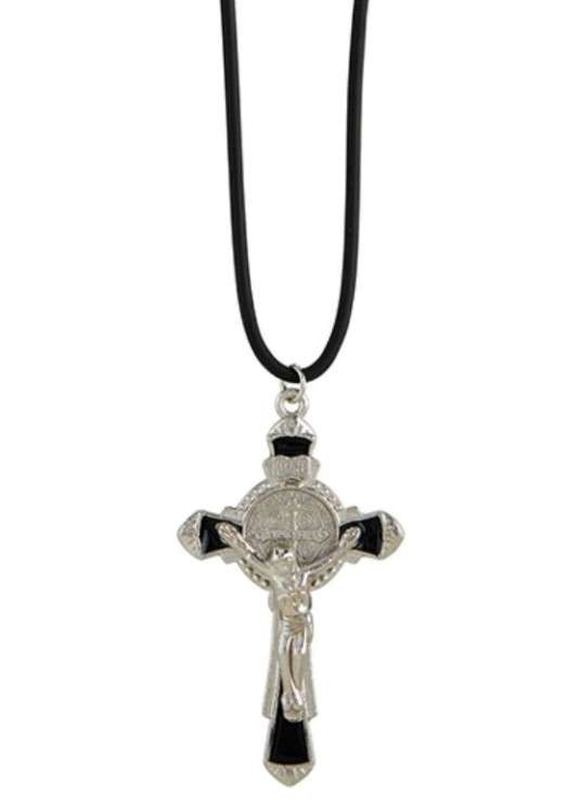 5cm St Benedict Crucifix with 45cm cord in Vinyl case