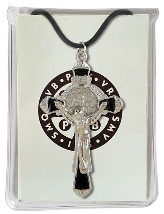 5cm St Benedict Crucifix with 45cm cord in Vinyl case