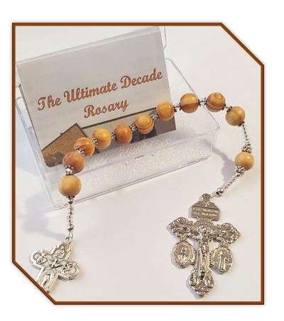 The Ultimate One Decade Rosary - 5 way cross / Olivewood - Limited Edition