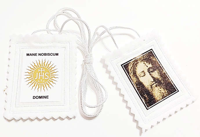 Holy Face of Jesus Scapular - White Scapular