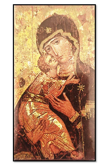 12th Century Our Lady of Vladimir icon - Russian Icon  -Replica - 7cm x 4cm