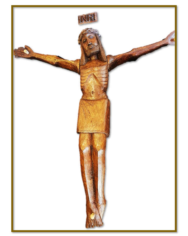 166cm Solid Carved Wooden African Corpus with Inri