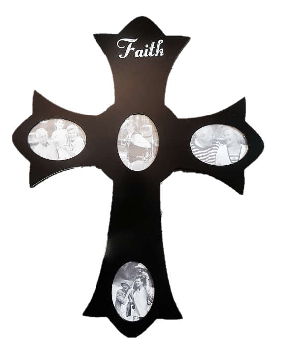 59cm Cross Photo Frame - Faith