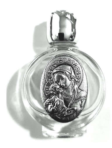 Madonna & Child Glass Holy Water / Oil Bottle
