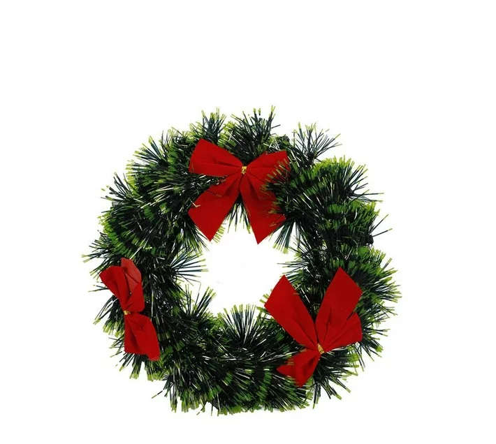24cm Tinsel Wreath