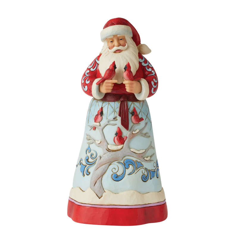 Jim Shore - Santa with Stunning Cardinal Birds - 31cm
