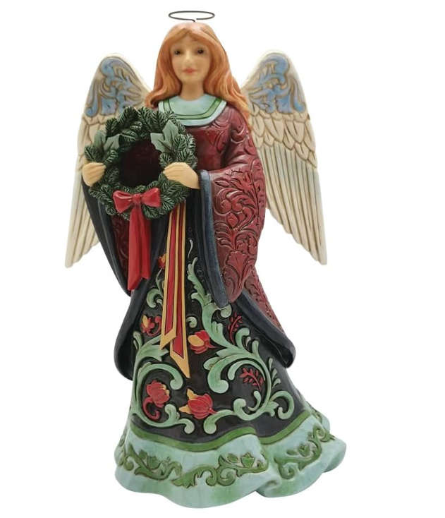 Jim Shore - Angel Of Splendour with Wreath -23cm