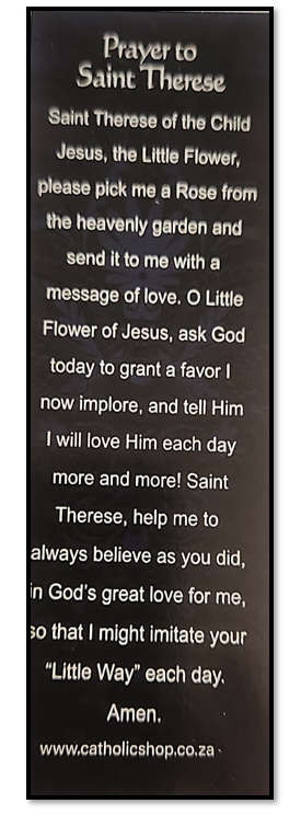 Bookmark - St Therese Hear My Prayers!