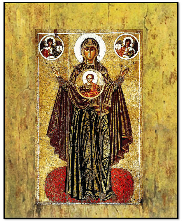 Our Lady of the Sign Icon - 13th Century Replica 25 x 20cm