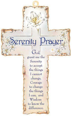 Serenity Prayer Wooden Cross 15cm