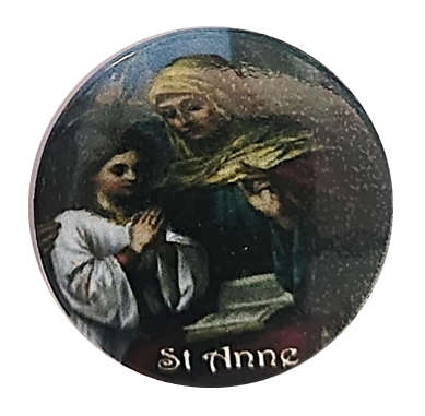 St Anne Button Pin - 2.5cm