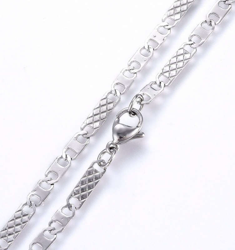 50cm Mariner Link Stainless Steel Chain - 3.5mm link
