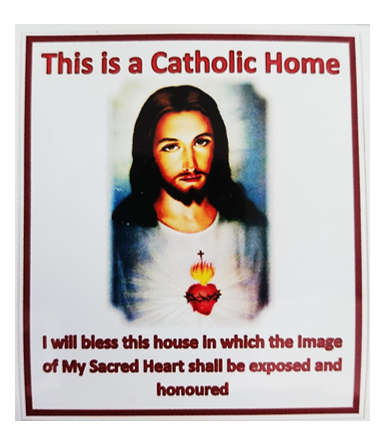 This is a Catholic Home Vinyl Sticker