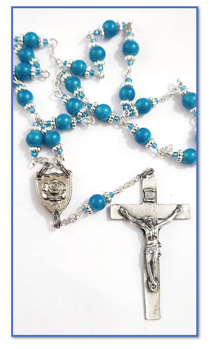 Peace Chaplet / Medjugorje Chaplet in Brilliant Blue