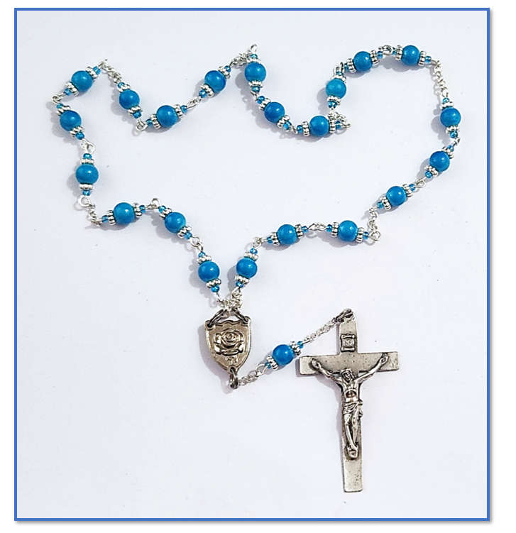 Peace Chaplet / Medjugorje Chaplet in Brilliant Blue