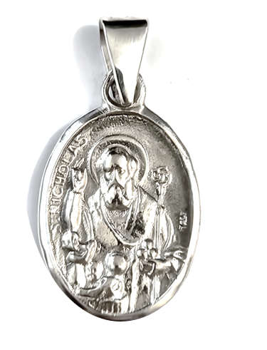 St Nicholas Sterling Silver Pendant