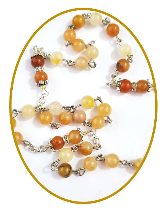 Topaz Semi-Precious Stone -  Birthstone Rosary - November