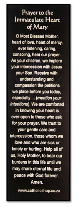 Blessed Mother, Hear My Prayers Bookmark - Prayer to Immaculate Heart of Mary