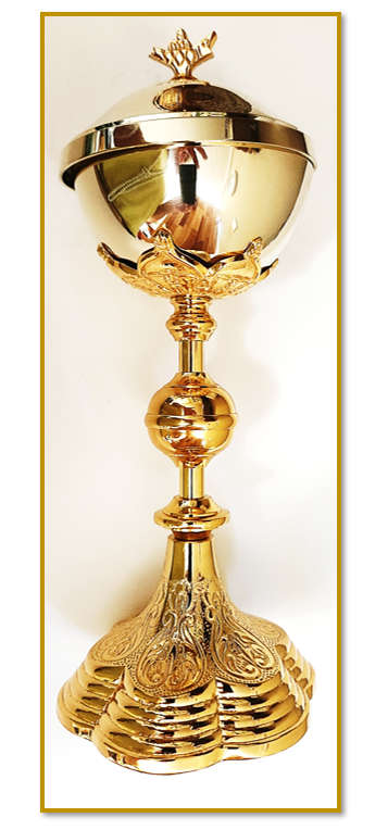 24kt Gold Plated Ciborium - Ornate Two Tone