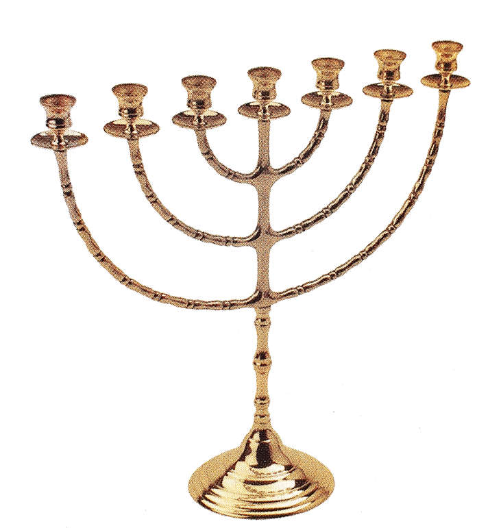 52.5cm Menorah 7 arm - Solid Brass - Italian Import