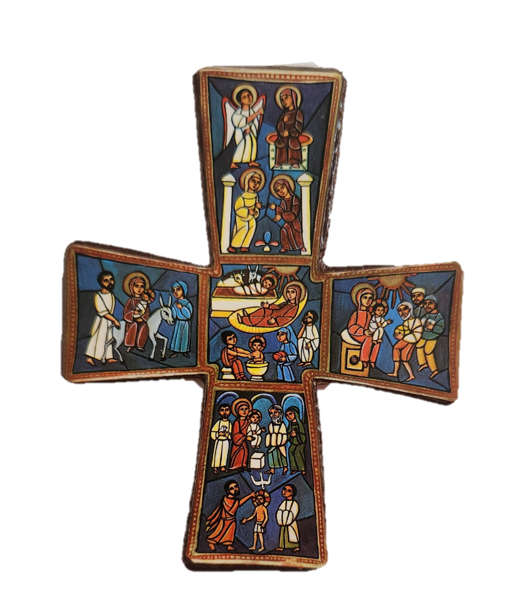 MODEST MORATÓ OJER (Barcelona, 19091993). Life of Christ Cross - 10.5cm x 9cm - Replica