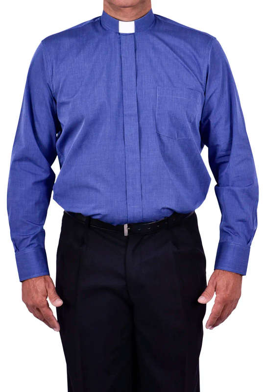 Clerical Cotton Shirt - Includes Slip in Clerical Collar