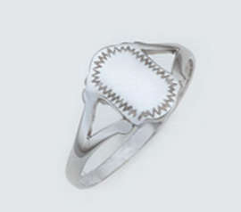 Sterling Silver Baby Panel Ring