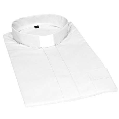 Clerical Cotton Shirt - Includes Slip in Clerical Collar