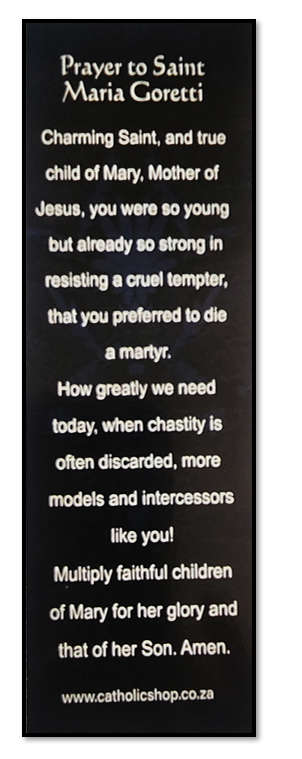 Saint Maria Goretti - Hear My Prayers bookmark