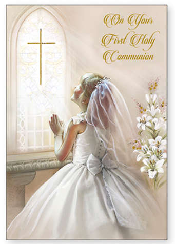 On your First Holy Communion Greeting Card