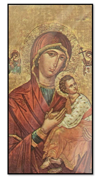 Madonna & Child - Cretan iconographer Andreas Ritzos (1421-1492) - Replica - 7cm x 3.5cm