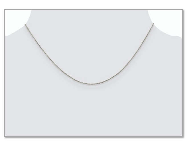 40cm Stainless Steel 0.75cm curb link Chain