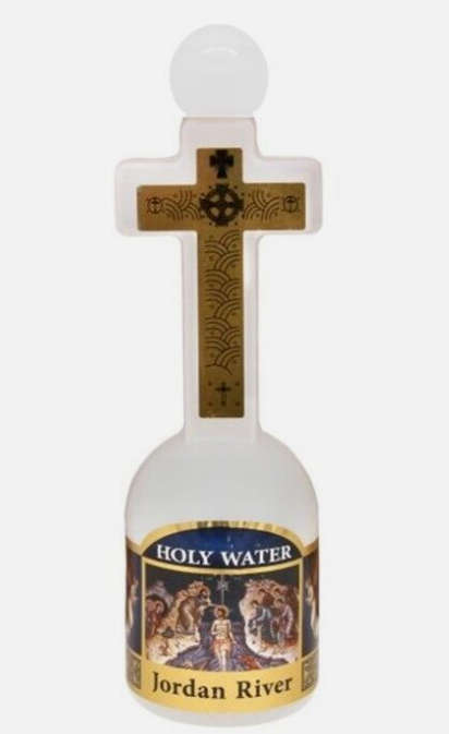 Holy Water from the Jordan River - Jerusalem - Cross Bottle 150ml