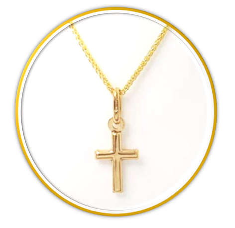 9ct Gold Small Cross - 14mm