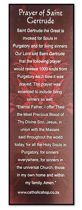 Prayer of Saint Gertrude - Have Mercy on Us bookmark