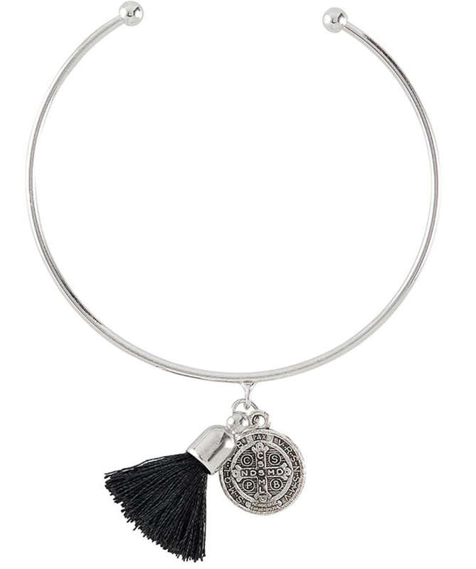 St. Benedict Tassel Cuff Bracelet