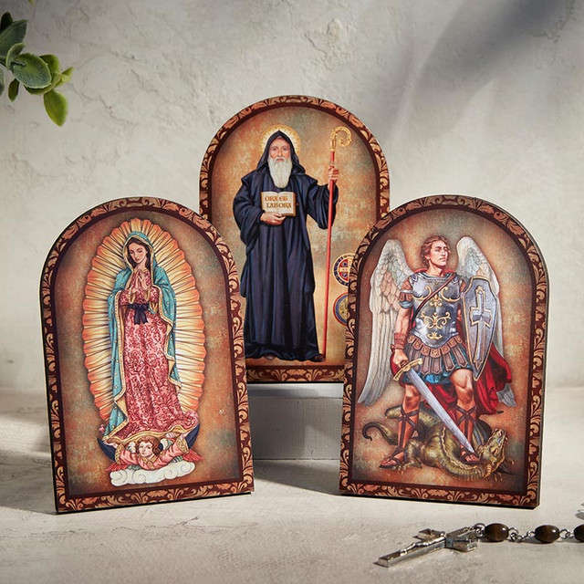 St Benedict Standing/Wall Plaque