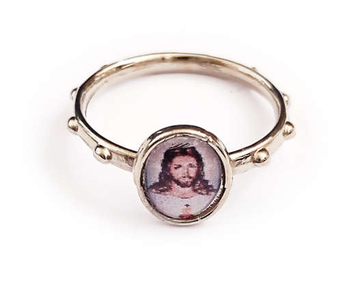 Sacred Heart Rosary Ring