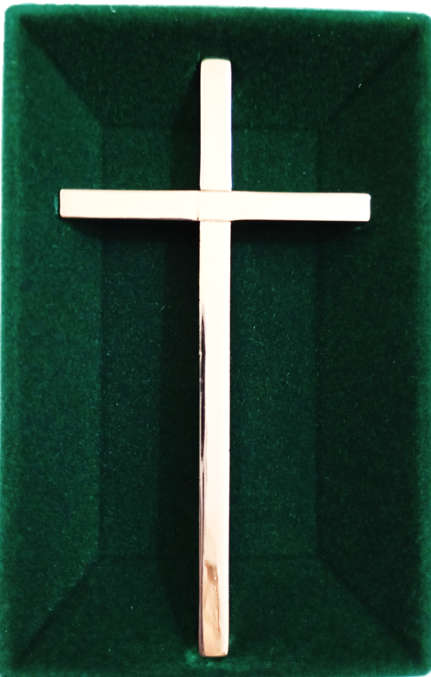 10.5cm Simple Silver Cross in Gift Box