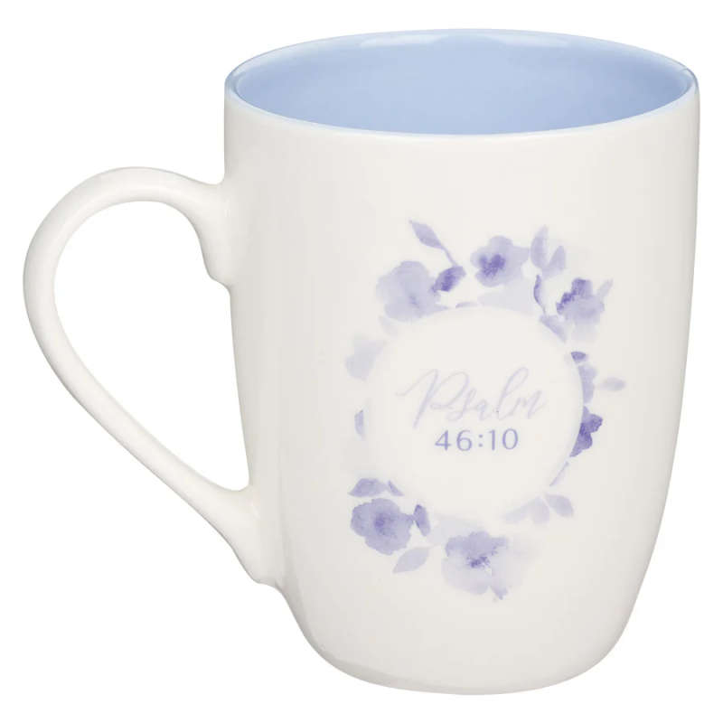 Be Still Blue Ceramic Mug - Psalms 46:10