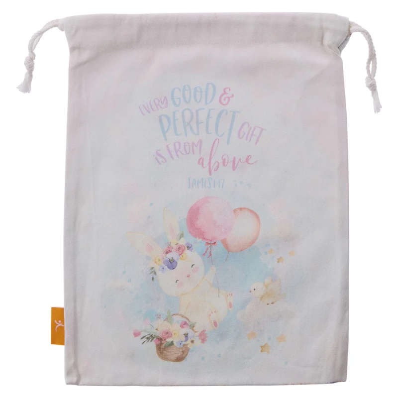 Every Good And Perfect Gift Is From Above Large Cotton Drawstring Bag - James 1:17