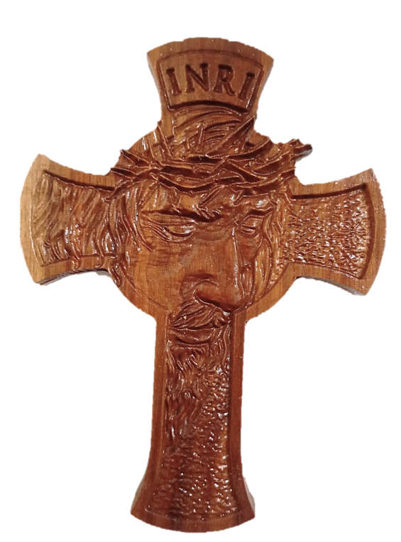 24cm Redwood Ecce Homo Wall Cross