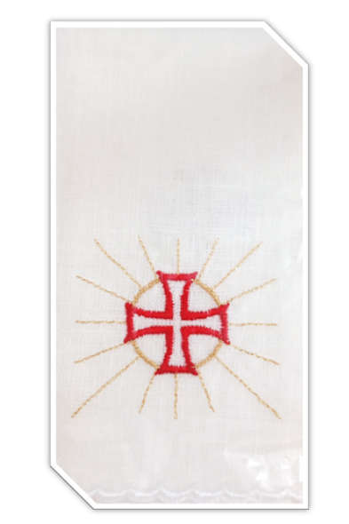Purificator - Linen Red Cross with Rays - Haftina House