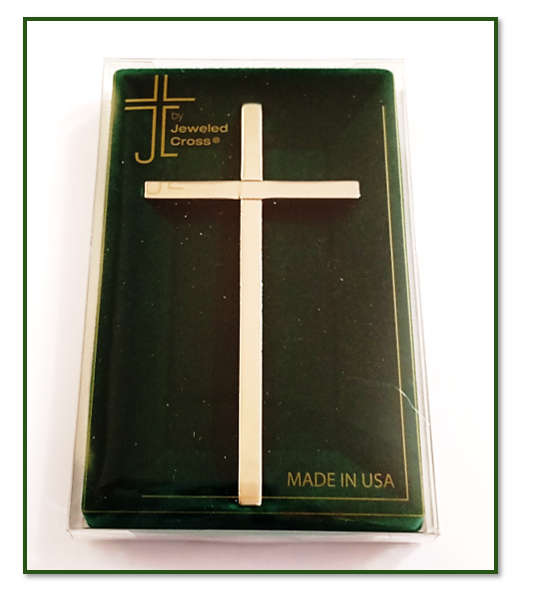 10.5cm Simple Silver Cross in Gift Box