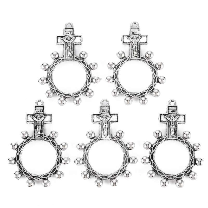 Rosary Ring with Crucifix - ring of Thorns