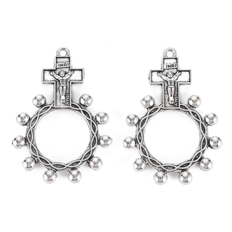 Rosary Ring with Crucifix - ring of Thorns
