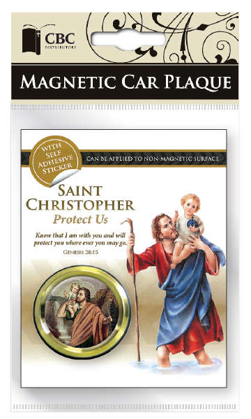 St Christopher Colour Magnetic Car Plaque