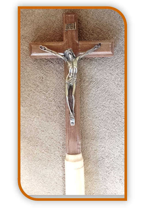 Solid Wood Warden Processional Cross  - with Crucifix - 1.45meters tall