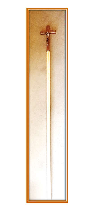 Solid Wood Warden Processional Cross  - with Crucifix - 1.45meters tall