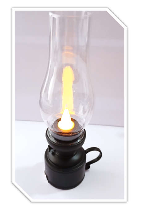 18cm LED Lamp - Black